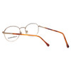 Close up View of Versace Progressive Lens Blue Light Glasses 1221-1252-54 Pale Gold/Orange 54mm