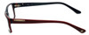 Side View of Argyleculture Designer Progressive Blue Light Blocking Glasses Mobley Grey-Red