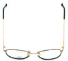 Top View of Regency Designer Progressive Blue Light Blocking Glasses Ashley Gold-Jade 54mm