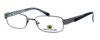 Profile View of Body Glove BB121 Progressive Lens Blue Light Block Reading Glasses Gunmetal 48mm