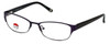 Profile View of Silver Dollar Progressive Lens Blue Light Reading Glasses Café 3152 Violet 52mm