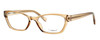 Profile View of Enhance Optical Progressive Lens Blue Light Reading Glasses 3903 in Brown 49mm