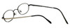 Close up View of Calabria FL91 Pewter Progressive Lens Blue Light Reading Glasses 42mm 4 Powers