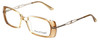 Profile View of Gloria Vanderbilt Designer Progressive Len Blue Light Glasses GV772-097 Tan 52mm