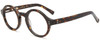 Profile View of Ernest Hemingway Designer Progressive Len Blue Light Glasses H4616 Tortoise 47mm