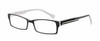 Profile View of Ink Hue Progressive Lens Blue Light Reading Glasses Black White w/Power Options