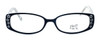 Front View of Ink Hue Progressive Lens Blue Light Reading Glasses Purple Denim w/Power Option