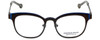 Profile View of Jonathan Adler Designer Progressive Blue Light Glasses JA107-Brown Brown 49mm