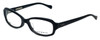 Profile View of Lucky Brand Progressive Lens Blue Light Reading Glasses Savannah in Black 55mm