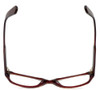 Top View of Sophia Loren Progressive Lens Blue Light Glasses SL-M171-963 Burgundy/Gold 50mm