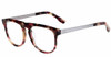 Profile View of Spy+ Rx Designer Progressive Len Blue Light Glasses Maxwell Cherrywood Gun-Metal
