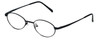 Profile View of Trendsetter Progressive Lens Blue Light Reading Glasses Model 34 in Black 48mm
