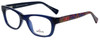 Profile View of Whims Progressive Lens Blue Light Reading Glasses TRO9141AK Navy 50mm 4 Powers