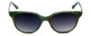 Vera Wang Designer Sunglasses Serova in Green Frame & Grey Gradient Lens 53mm