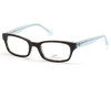 Profile View of Candies Designer Progressive Len Blue Light Glasses CA0109-056 Dark Havana 50 mm