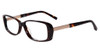 Profile View of Jones New York Designer Blue Light Blocking Reading Glasses J746 Tortoise 54mm
