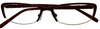 Side View of Jones New York Designer Blue Light Blocking Reading Glasses J469 Red 50mm w/Powe