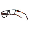 Close Up View of Converse H082 Designer Reading Eye Glasses with Single Vision Prescription Rx Lenses in Black Tortoise Unisex Square Full Rim Acetate 56 mm