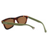 Close Up View of Converse H071 Unisex Square Full Rim Sunglasses Tortoise Olive Green/Brown 55mm