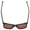 Top View of Converse H071 Unisex Square Full Rim Sunglasses Tortoise Olive Green/Brown 55mm