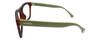 Side View of Converse H071 Designer Reading Eye Glasses in Tortoise Olive Green Unisex Square Full Rim Acetate 55 mm