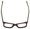 Top View of Converse H071 Designer Reading Eye Glasses with Custom Left and Right Powered Lenses in Tortoise Olive Green Unisex Square Full Rim Acetate 55 mm