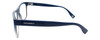 Side View of Converse H093 Designer Reading Eye Glasses in Matte Blue Navy Crystal Unisex Rectangle Full Rim Acetate 60 mm