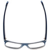 Top View of Converse H093 Designer Reading Eye Glasses in Matte Blue Navy Crystal Unisex Rectangle Full Rim Acetate 60 mm