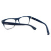 Close Up View of Converse H093 Designer Reading Eye Glasses with Prescription Progressive Rx Lenses in Matte Blue Navy Crystal Unisex Rectangle Full Rim Acetate 60 mm