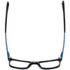 Top View of Converse Q306 Designer Reading Eye Glasses with Custom Left and Right Powered Lenses in Black Blue Unisex Rectangle Full Rim Acetate 52 mm