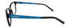 Side View of Converse Q306 Designer Reading Eye Glasses in Black Blue Unisex Rectangle Full Rim Acetate 52 mm