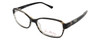 Profile View of Vera Bradley MARGE Designer Blue Light Blocking Eyeglasses in Moon Blooms Floral Black Ladies Rectangle Full Rim Acetate 53 mm