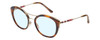 Profile View of Burberry BE4251Q Designer Blue Light Blocking Eyeglasses in Tortoise Havana Brown Gold Ladies Cateye Full Rim Metal 53 mm