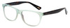Profile View of XOXO X2332 Designer Reading Eye Glasses in Blue Crystal Tortoise Havana Unisex Retro Full Rim Acetate 55 mm