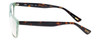 Side View of XOXO X2332 Designer Reading Eye Glasses in Blue Crystal Tortoise Havana Unisex Retro Full Rim Acetate 55 mm