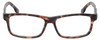 Front View of Diesel DL5090 Designer Reading Eye Glasses with Custom Left and Right Powered Lenses in Havana Tortoise Brown Gold Mens Rectangle Full Rim Acetate 54 mm