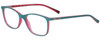 Profile View of Guess GU3004 Designer Single Vision Prescription Rx Eyeglasses in Turquoise Pink Crystal Blue Green Unisex Cateye Full Rim Acetate 51 mm