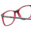 Close Up View of Guess GU3004 Designer Reading Eye Glasses with Single Vision Prescription Rx Lenses in Turquoise Pink Crystal Blue Green Unisex Cateye Full Rim Acetate 51 mm