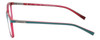 Side View of Guess GU3004 Designer Reading Eye Glasses in Turquoise Pink Crystal Blue Green Unisex Cateye Full Rim Acetate 51 mm