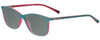 Profile View of Guess GU3004 Designer Polarized Sunglasses with Custom Cut Smoke Grey Lenses in Turquoise Pink Crystal Blue Green Unisex Cateye Full Rim Acetate 51 mm