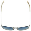 Top View of Guess GU7555 Ladies Aviator Sunglass Silver Glitter Pearl Gold/ Blue Mirror 59mm
