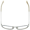 Top View of Guess GU7555 Designer Reading Eye Glasses in Silver Glitter Pearl Gold Ladies Aviator Full Rim Metal 59 mm