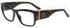 Profile View of Guess GU7623 Designer Reading Eye Glasses in Havana Tortoise Ladies Cateye Full Rim Acetate 57 mm