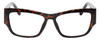 Front View of Guess GU7623 Designer Reading Eye Glasses with Single Vision Prescription Rx Lenses in Havana Tortoise Ladies Cateye Full Rim Acetate 57 mm