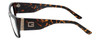 Side View of Guess GU7623 Designer Reading Eye Glasses in Havana Tortoise Ladies Cateye Full Rim Acetate 57 mm
