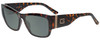 Profile View of Guess GU7623 Designer Polarized Sunglasses with Custom Cut Smoke Grey Lenses in Havana Tortoise Ladies Cateye Full Rim Acetate 57 mm