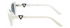 Side View of Guess GU7631-21B-53mm Ladies Butterfly Sunglasses White with/Smoke Grey Gradient