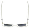 Top View of Guess GU7631-21B-53mm Ladies Butterfly Sunglasses White with/Smoke Grey Gradient