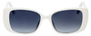 Front View of Guess GU7631-21B-53mm Ladies Butterfly Sunglasses White with/Smoke Grey Gradient