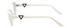 Side View of Guess GU7631 Designer Reading Eye Glasses in White Ladies Butterfly Full Rim Acetate 53 mm